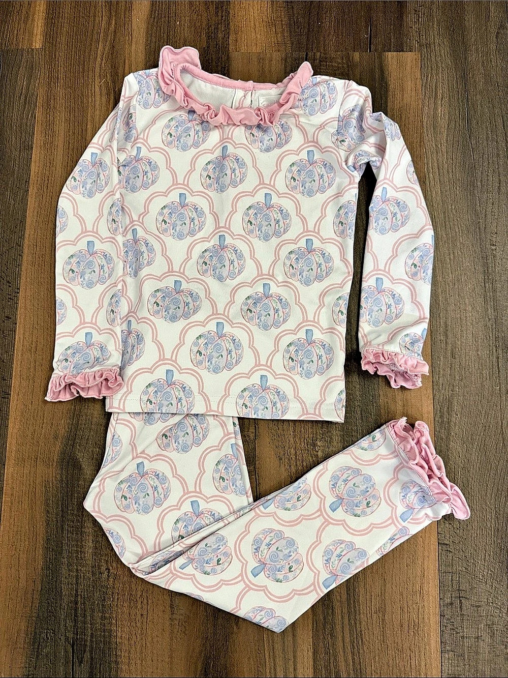 Cecil and Lou Pumpkin Print Pajama Set Size 3T
